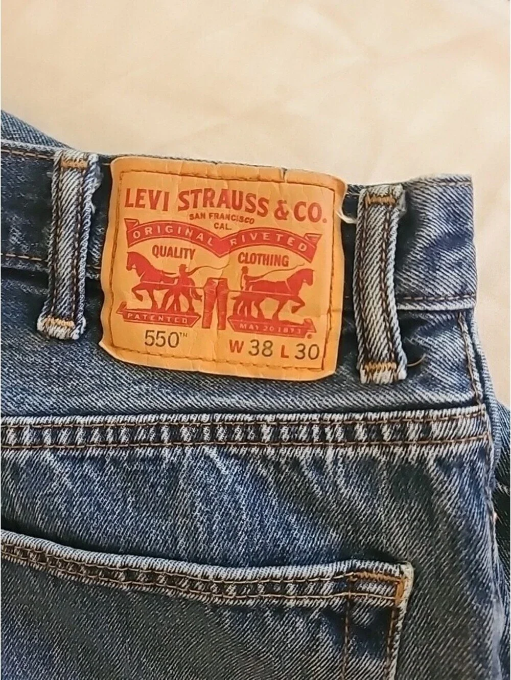 Levi's Men's 550 38x30 Straight Leg Jeans Blue